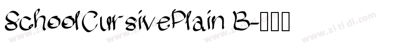 SchoolCursivePlain B字体转换